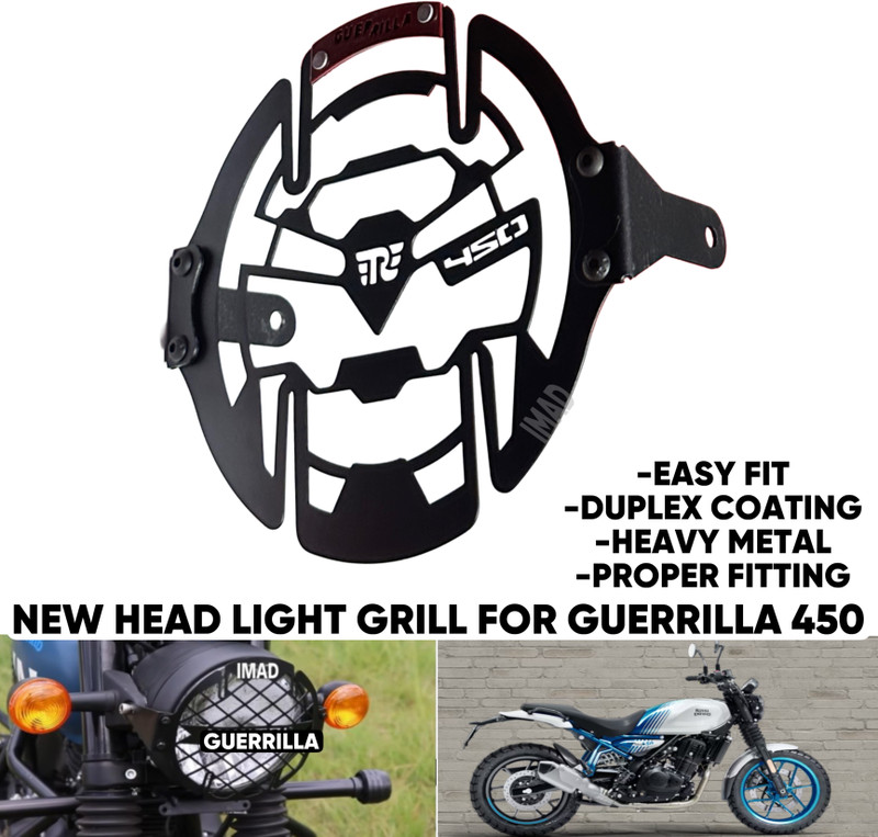 Aklin Boky HEADLIGHT GRILL FOR GUERRILLA 450 Bike Headlight Grill(Black)