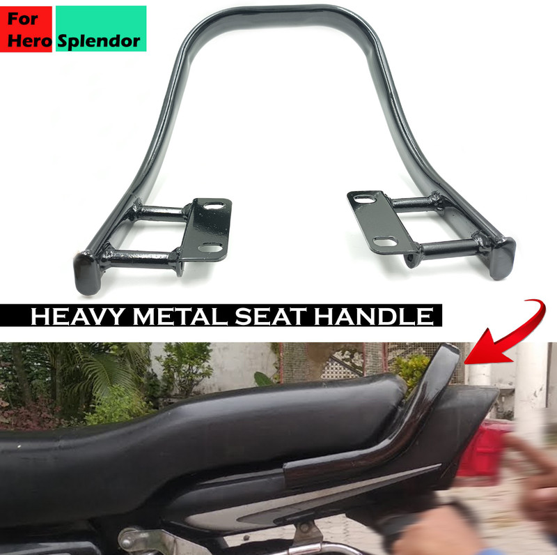 Znee Smart JEX-T10H HEAVY METAL BACKREST FOR HERO SPLENDOR Bike Headlight Grill(Black)