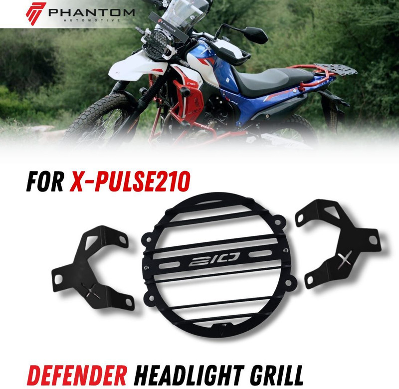 PHANTOM Headlight Grill For Herro X-Pullsse 210 – Defender Edition – Black Variation Bike Headlight Grill(White)