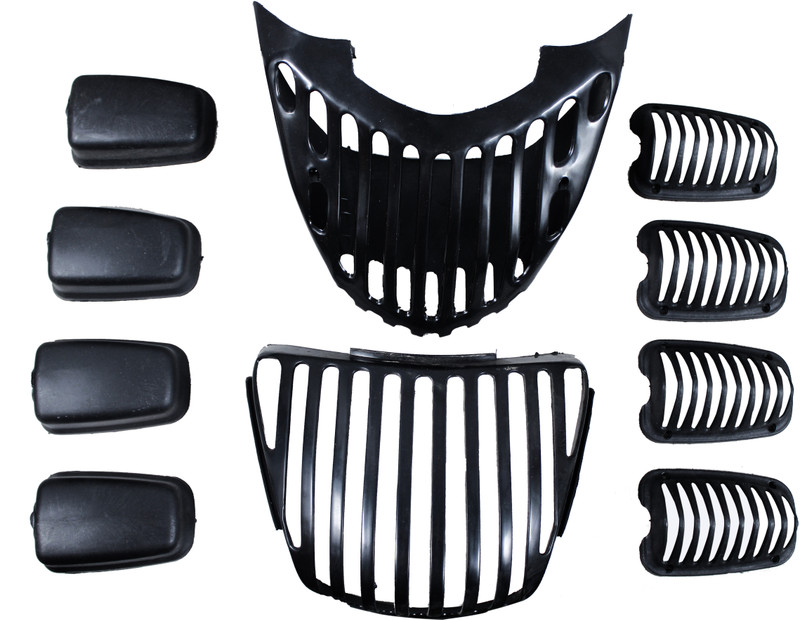 Vtrust Passin Pro Digtal Bike Grill Set of 6 Bike Headlight Grill(Black)