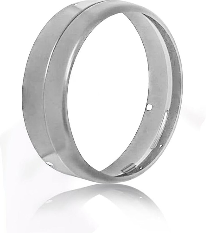 DADDY AUTO Royal E Ring Light Silver Grill Cover | Premium Chrome Headlight Guard Bike Headlight Grill(Silver)