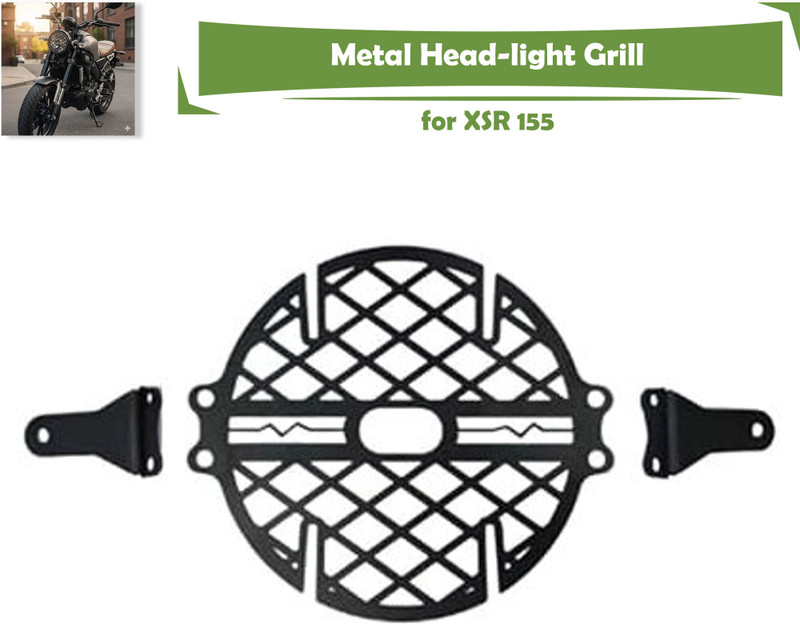 Huims New XSR 155 Metal Headlight Protection Grill . Bike Headlight Grill(Black)