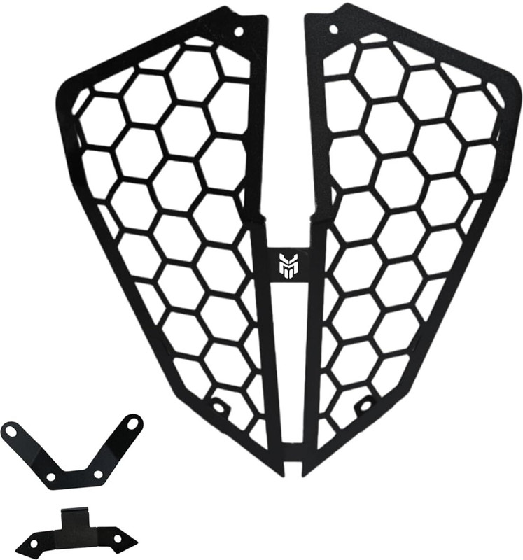 MILACHIN Ktm 390/250 Adventure Headlight Grill (Pack Of 1) (Honey) Black Bike Headlight Grill(Black)