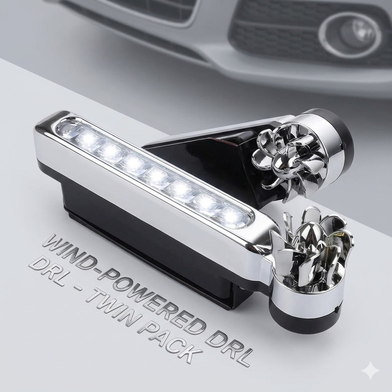 SLM ECO-WIND-DRL-02 Bike Headlight Grill(Silver)