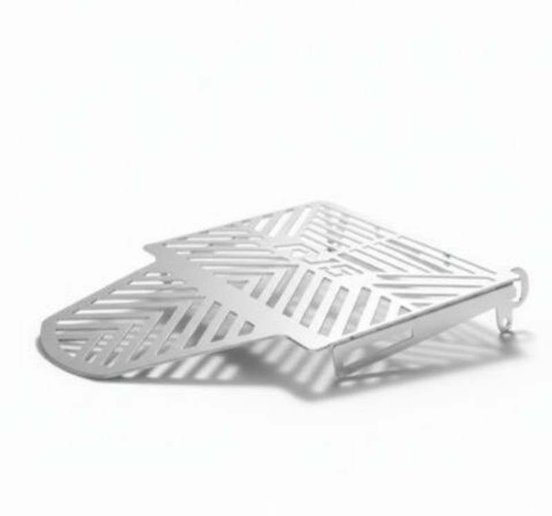 MOTO PLANET MPD- Radiator Grill Guard Heavy Quality Premium Radiator Protector-SILVER Bike Headlight Grill(Silver)