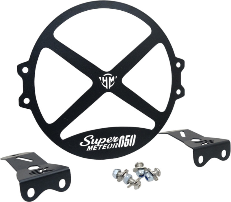 HIMOTORS Meteor 650_headlight GUARD Bike Headlight Grill(Black)