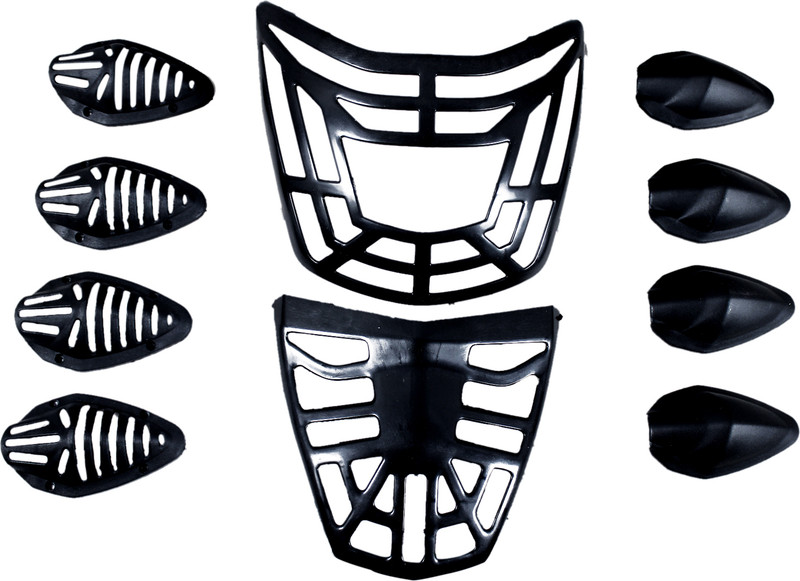 Vtrust Passin Pro Bs6 Bike Grill Set and Number Plate Free pack of 6 Bike Headlight Grill(Black)