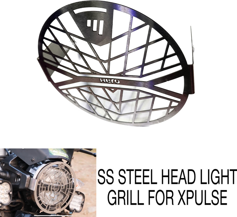 Aklin Boky SS STEEL HEAD LIGHT XPULSE Bike Headlight Grill(Steel)