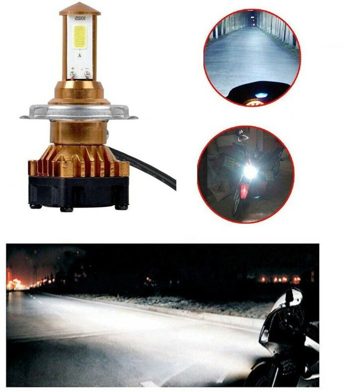 LOVMOTO Bike Front DC Power Headlight Bulb with Cooling Fan 148 Bike Headlight Grill(White)