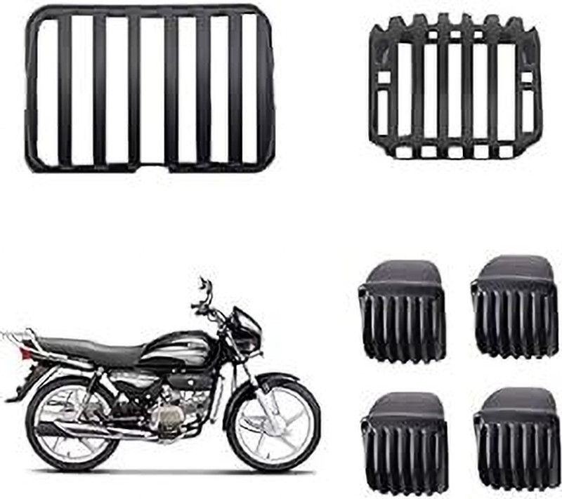 VPRS Bike Plastic Grill Set pack of 6 Bike Headlight Grill(Black)