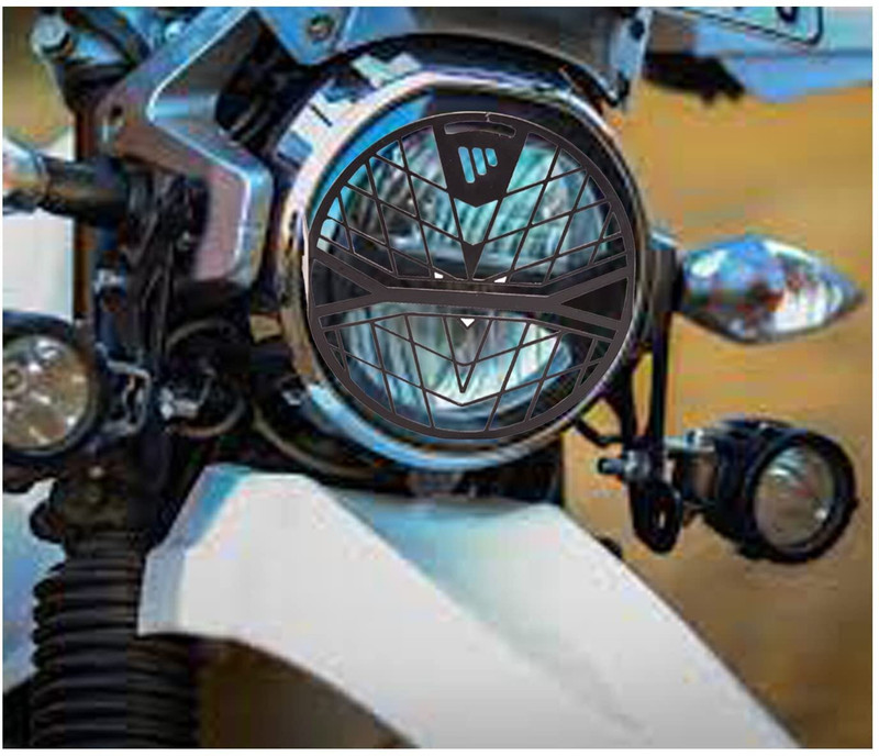 B.K Accessories Hero XPulse 200 Light Cover Guard Headlight Grill Steel for Bike XPulse Bs4 Bs6 Bike Headlight Grill(Black)