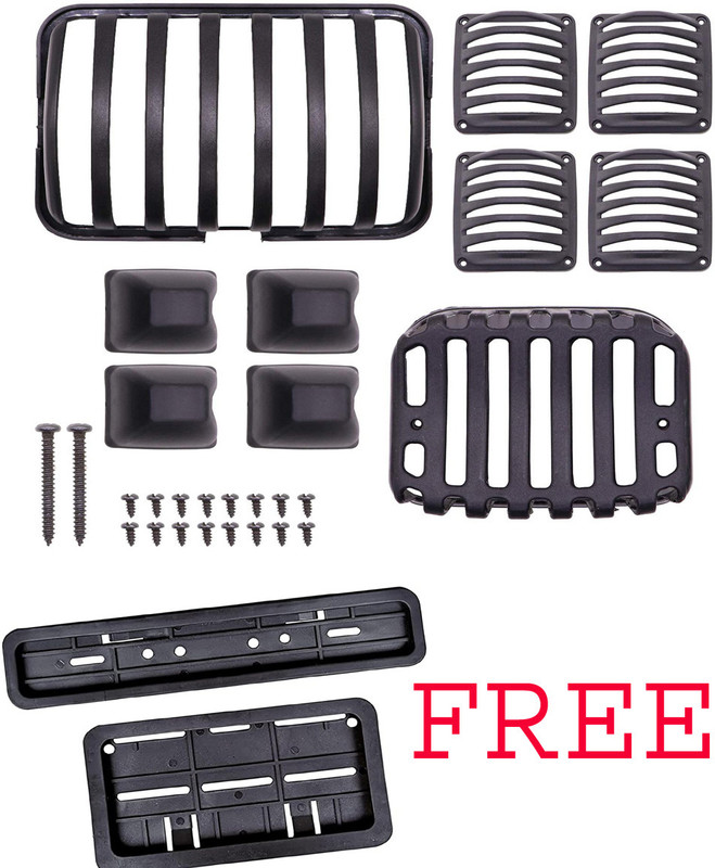 VPRS Plastic Splendor Indicator Light Cover NO PLATE COVER FREE Bike Headlight Grill(Black)