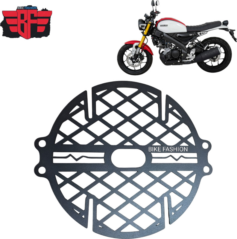 BikeFashionMart Yamaha XSR 155 HEADLIGHT GRILL Bike Headlight Grill(Black)