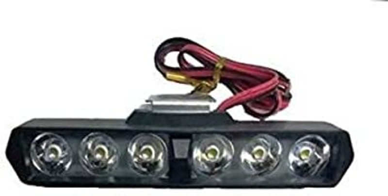 GARGOVERSEAS 6led long fog light for bike 3x2 set of 2pcs Bike Headlight Grill(White)