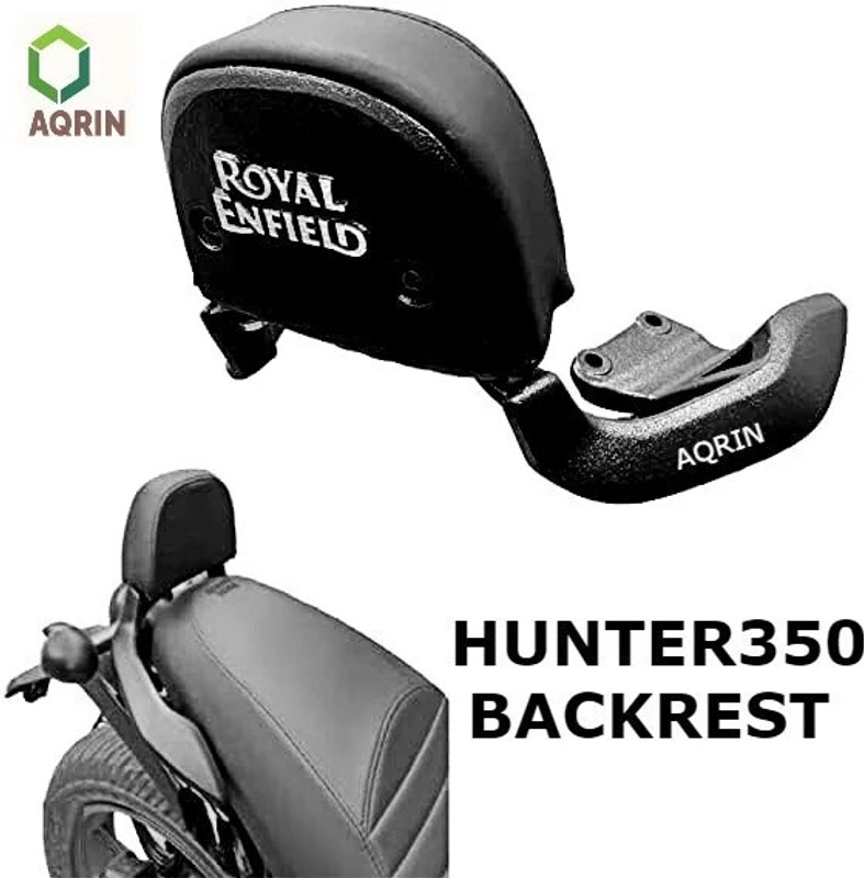 aqrin hunter 350 back rest alluminium body Bike Headlight Grill(Black)