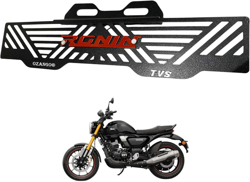 PM Enterprises Radiator Guard Black/Red For Tvs Ronin 2025 Bike Headlight Grill(Black)