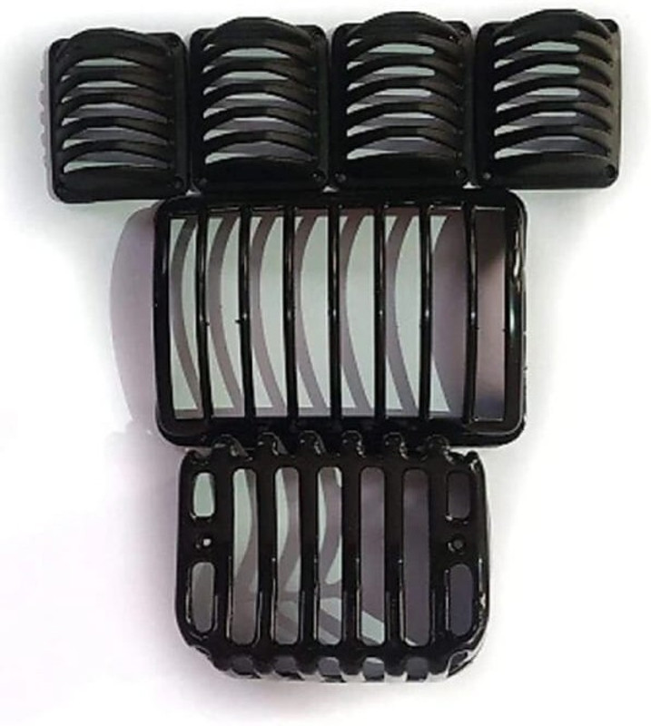 VPRS Plastic Combo Headlight Grill Indicator Grill Tail Light Grill For =ill Covers) Bike Headlight Grill(Black)