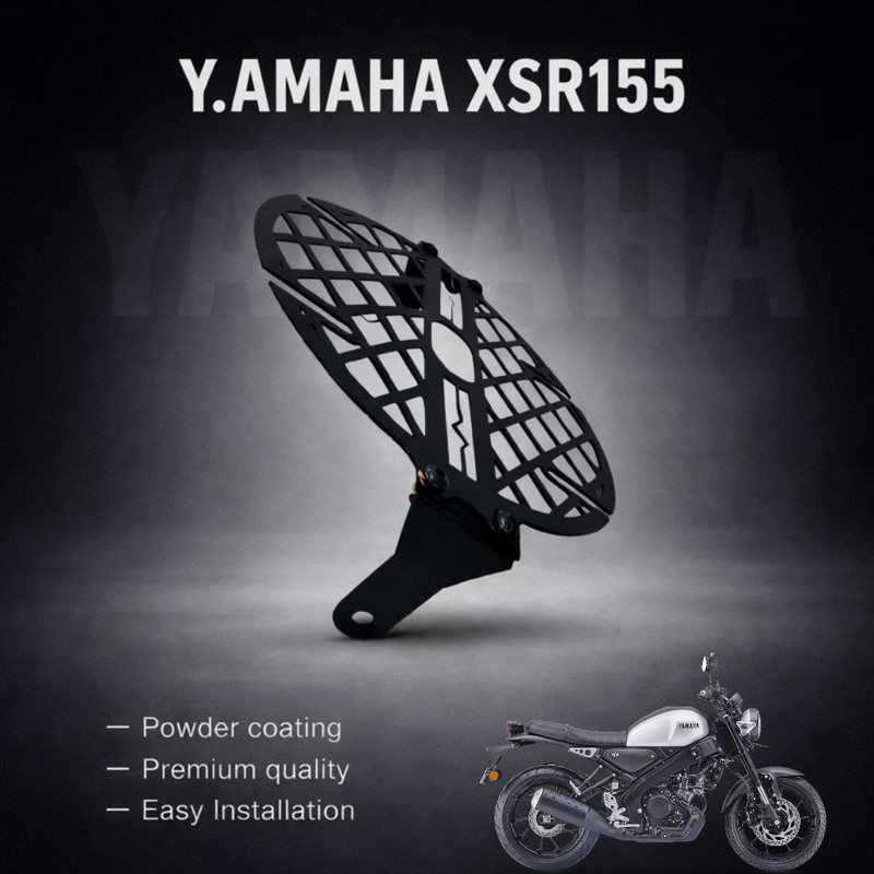FATHER AUTO Bike|Head Light Heavy Strong Material For Yamaha XSR Model Bike Headlight Grill(Black)
