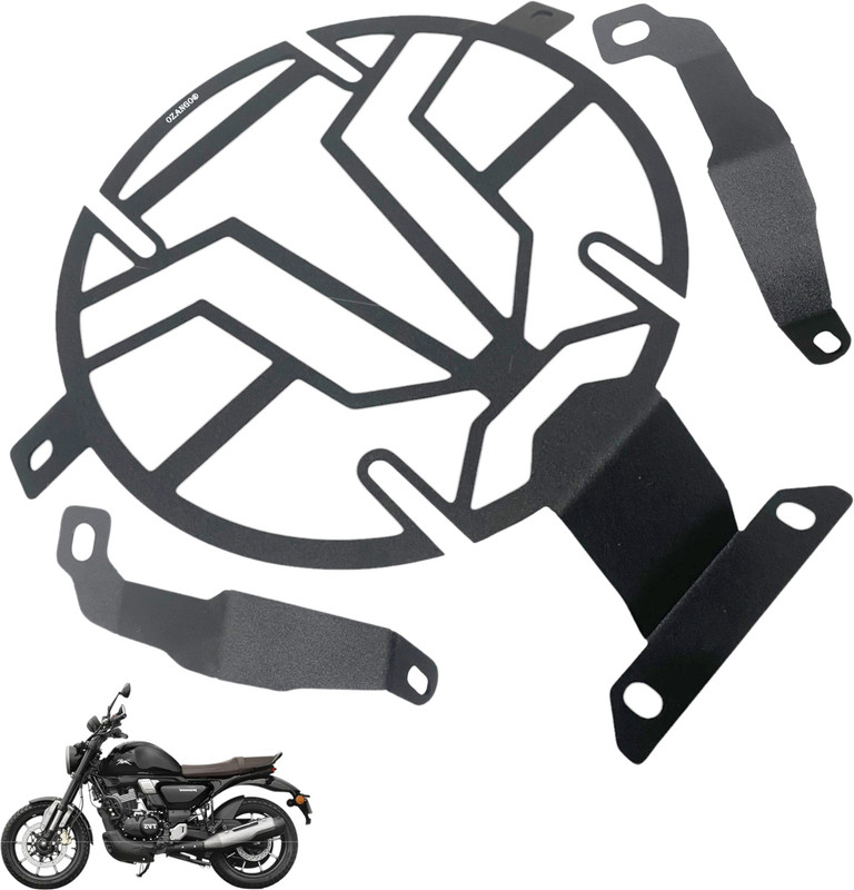 OZANGO Bike Premium Front Head light grill/ Jaali Black for Ronin Bike Headlight Grill(Black)