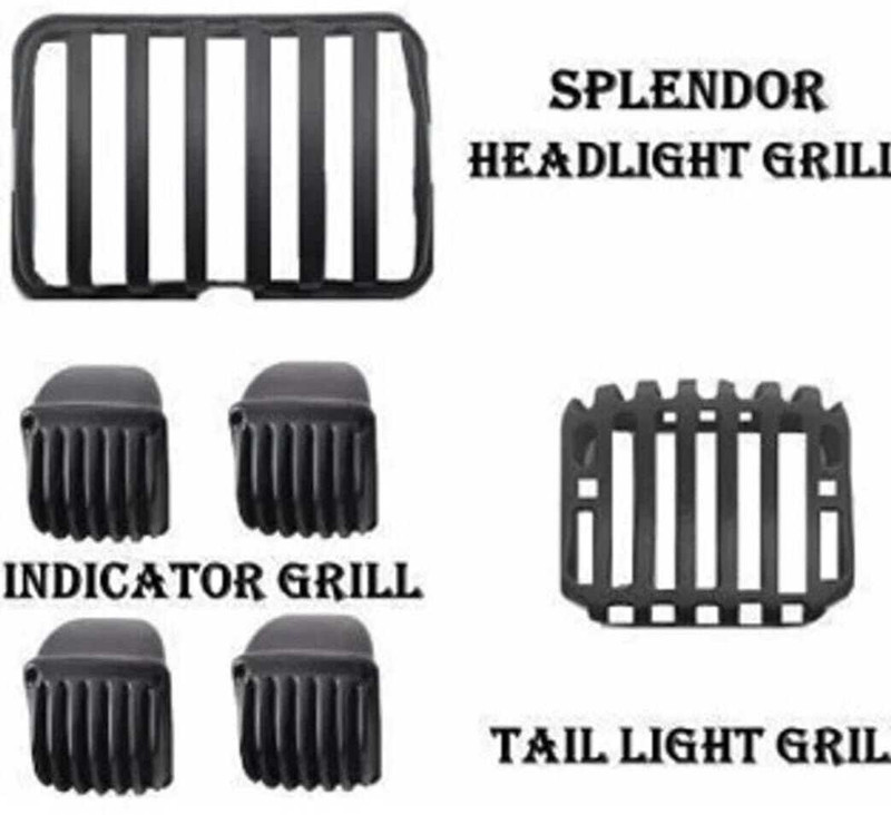 SPIRETON Hero Splendor pro plus ( Bike Headlight Grill Covers) Bike Headlight Grill Bike Headlight Grill(Black)