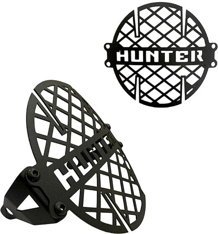 SGTB Hunter 350 Headlight Grill Black Head Light Cover Hunter Accessories Bike Headlight Grill(Black)