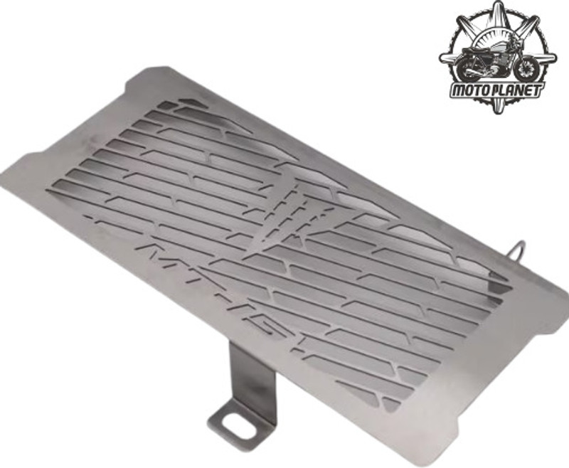 MOTO PLANET MPD-Yamah.a MT 15 V3/V4 Radiator Grill big silver–CNC Protector, Anti-Rust Guard Bike Headlight Grill(Silver)