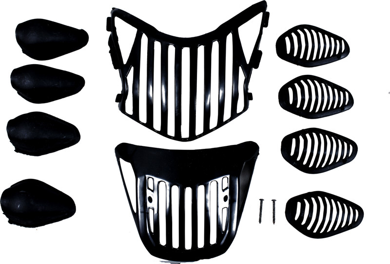 Vtrust Shine SP Bike Grill Set of 6 Bike Headlight Grill(Black)