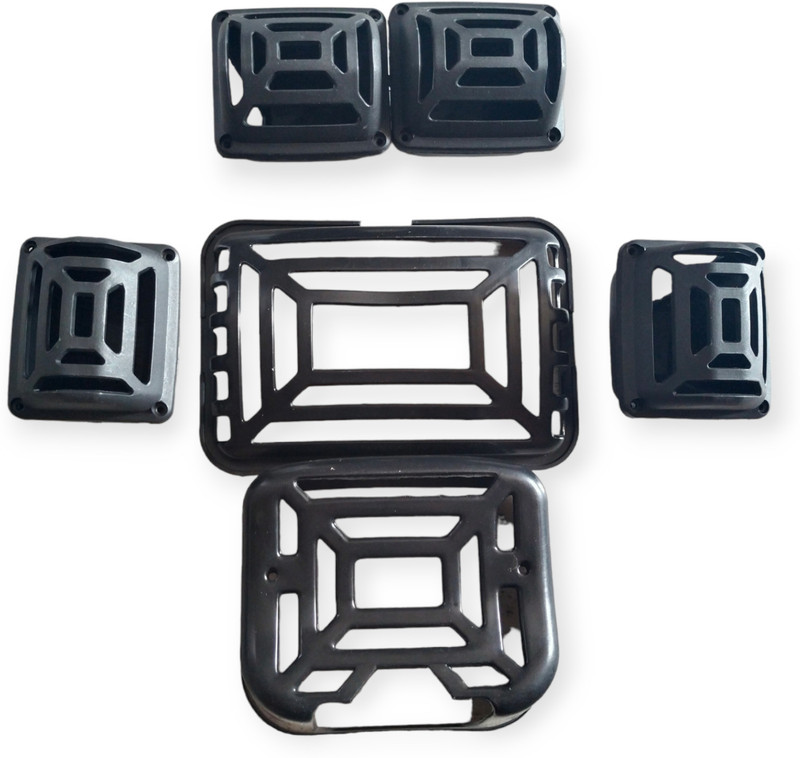 Naturalcreations Splendor New Design Grill Set Of 6 Bike Headlight Grill(Black)