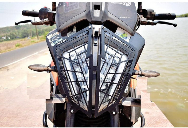 SGTB KTM Adventure 390 R S 2019 2020 Headlight Grill Cover Frame Guard Bike Headlight Grill(Black)