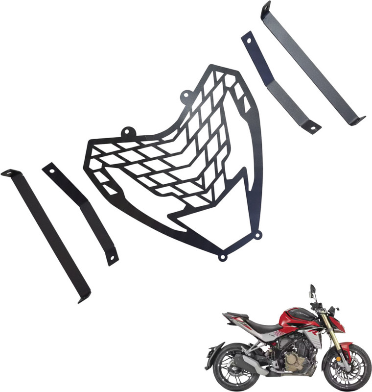 KILLERRYDER Headlight Grill Compatible for 250R cc Motorcycles | Metal Headlight Protector Bike Headlight Grill(Black)