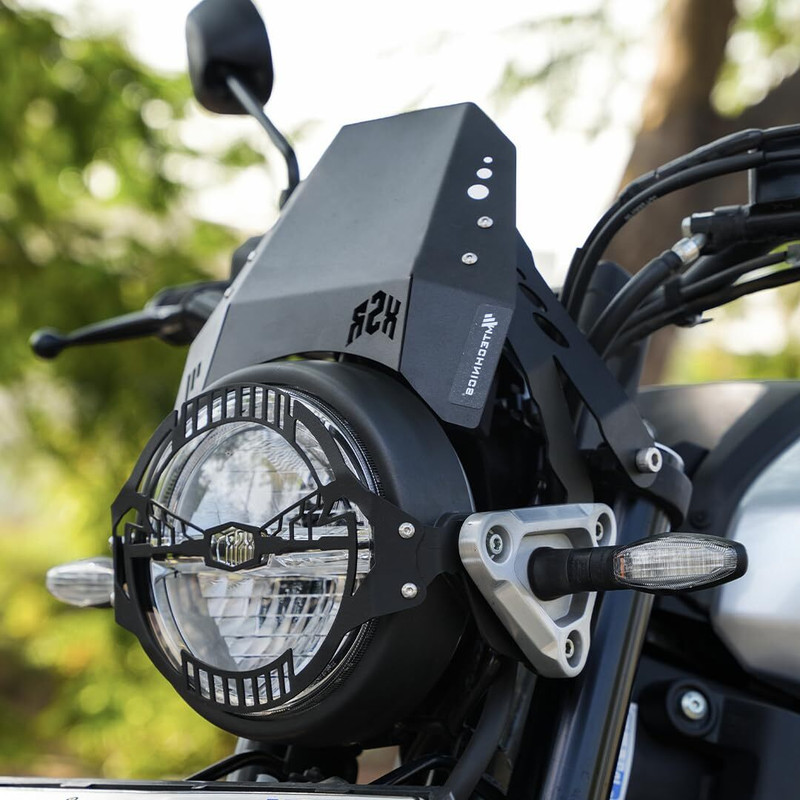 M Technics XSR 155 METAL VISOR BLACK Bike Headlight Mount
