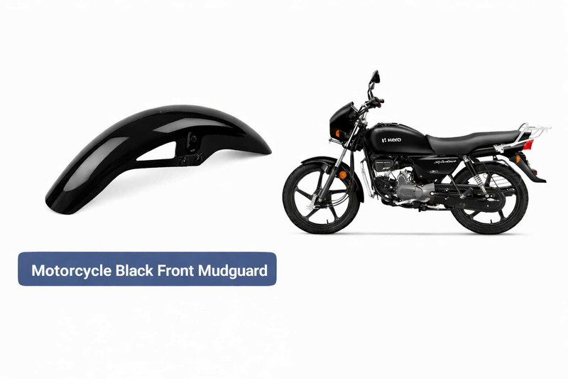 jeetucreation SPLENDOR-BLACK-MUDGUARD-01 FRONT Bike Headlight Visor