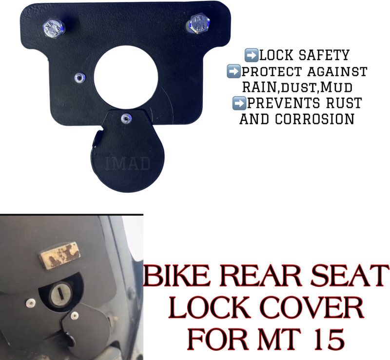 imad MT15 REAR SEAT LCOK M15 BIKE REAR SEAT LOCK COVER Quick Release Lock(Black)