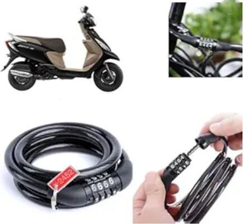 Sanaacreation NUMBER LOCK NUMBER LOCK_34 Cable Lock(Black)