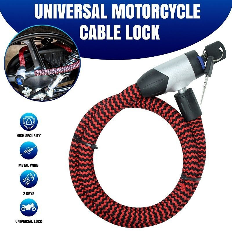 Otoroys Bike Security Wheel Lock for Bike, Motorcycle, Scooter and Bicycle Heavy Duty Anti Theft Security Bike Disc Brake Lock Color Red Cable Lock, Wheel Lock(Red)
