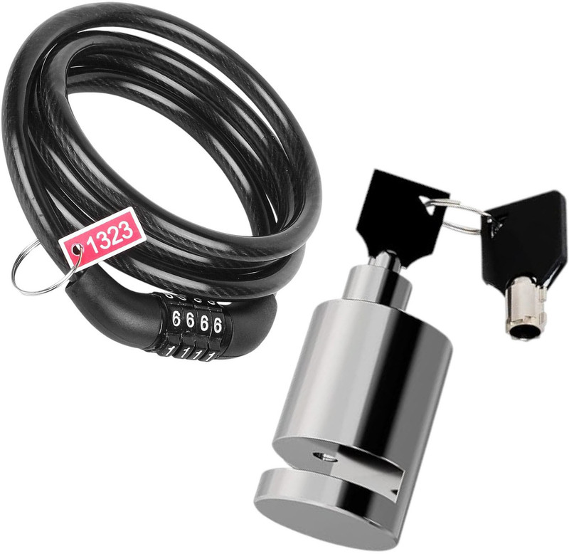 NSV Stainless Steel Heavy Duty Disc Break Security Lock For All Bikes and Scooty 7588 Combination Lock, Cable Lock(Black)