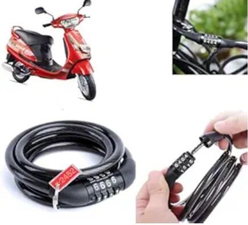 Sanaacreation NUMBER LOCK NUMBER LOCK_55 Cable Lock(Black)
