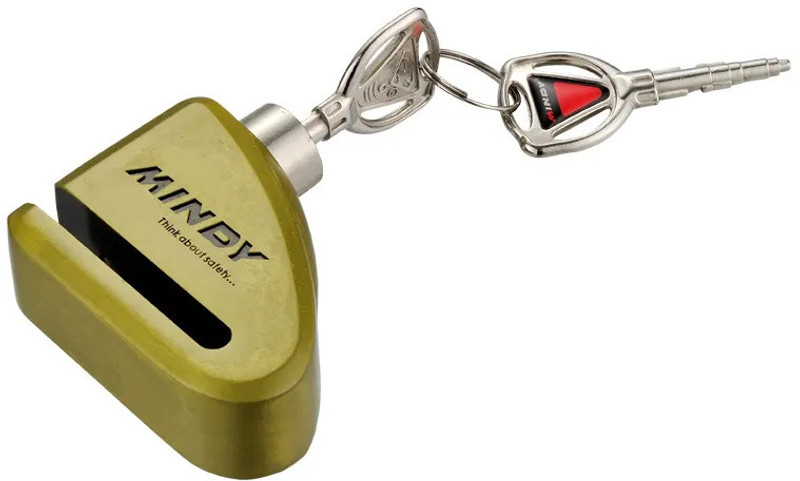 Linist LI-Mindy-Disc-Lock Heavy Duty Anti-Theft Bike Disc Lock - Zinc Alloy Wheel Disc Lock for Motorcycle Disc Lock(Gold)