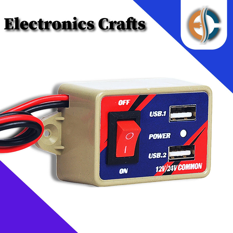 Electronics Crafts 12/24 volt 2amp bike charger dual usb 2 A Bike Mobile Charger