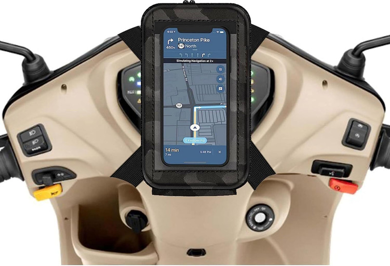ZENLINK Phone Pouch for Activa Jupiter Pleasure Ntorq Access Ather Ola S1 Bike Mobile Holder(Black)