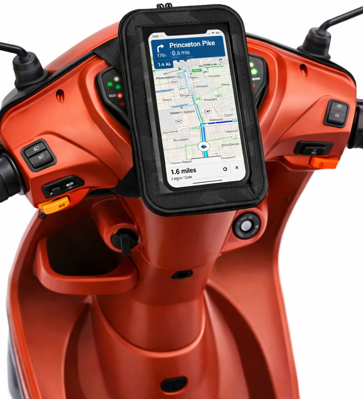 DARKWAVE Mobile Holder For Bike and Scooty Bike Mobile Holder(Black)