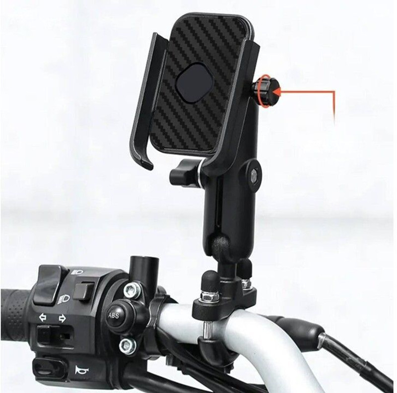 ziup Handlebar Flat Placement Camera Mount Bike Mobile Holder(Black)