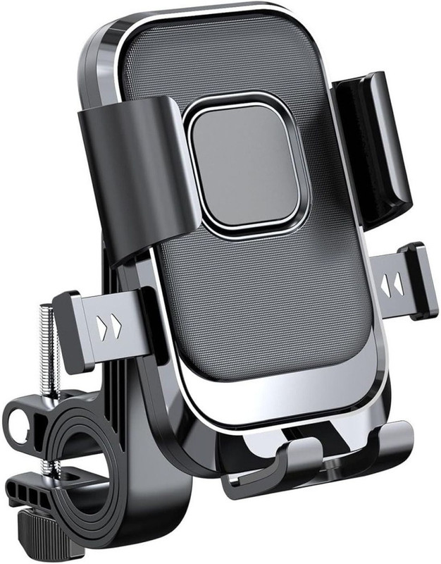 aksmit 360° Rotatable Metal Bike & Motorcycle Mobile Holder with Auto-Lock Grip Bike Mobile Holder(Black)