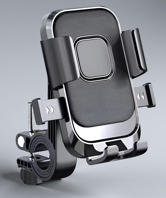 Hackshow XY088 AutoLock Grip Mobile Holder for Bikes Bike Mobile Holder(Black)