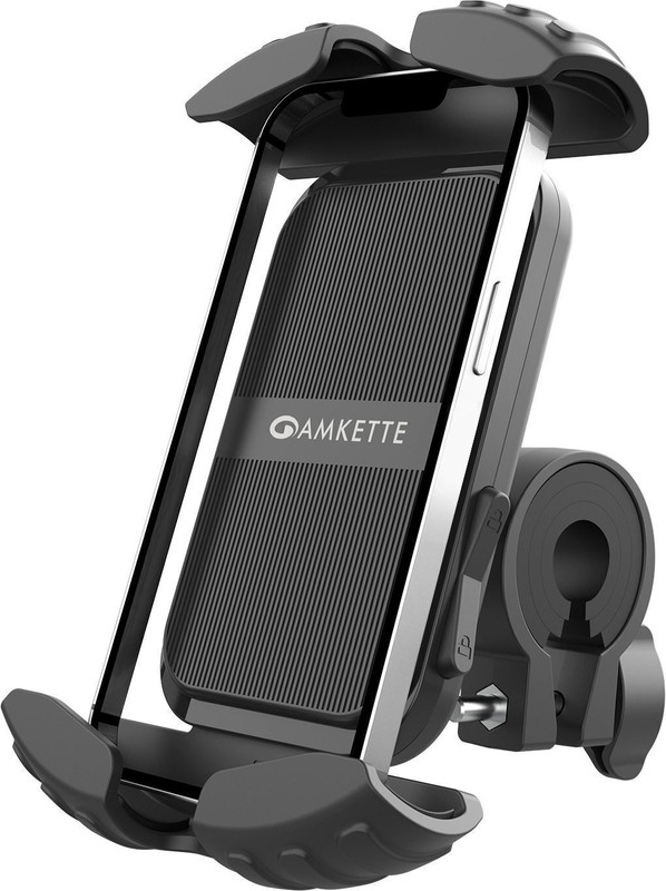 AMKETTE iGrip Secure X Mobile Holder for Bike with One-Press Locking Bike Mobile Holder(Black)