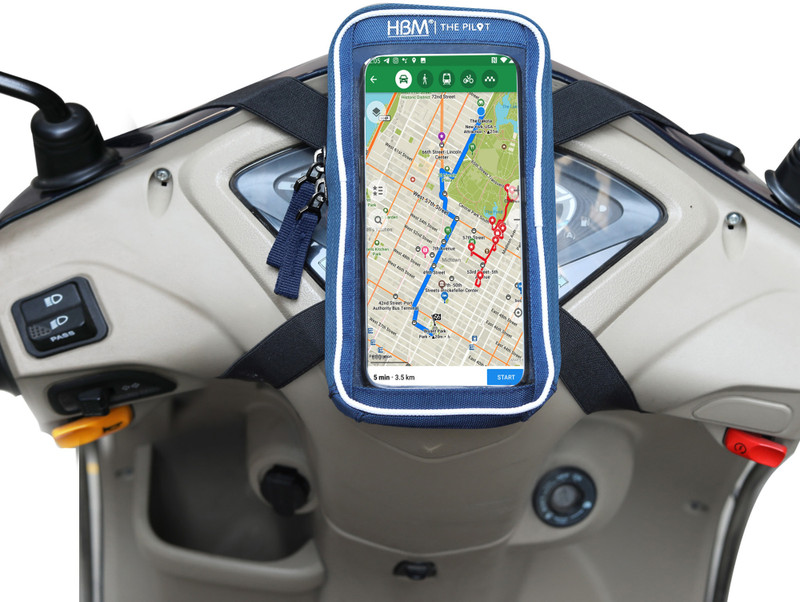 HBM THE Pilot Mobile Holder for All Type of Scooters Activa scooty Bike Mobile Holder(Blue)