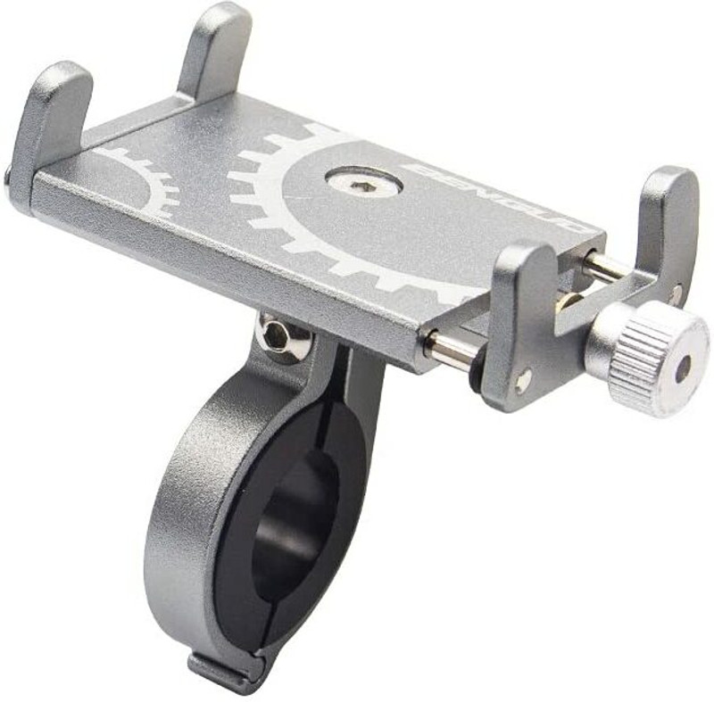 NSV Claw Grip Fixed type Non rotating Bike Mobile Holder(Silver)