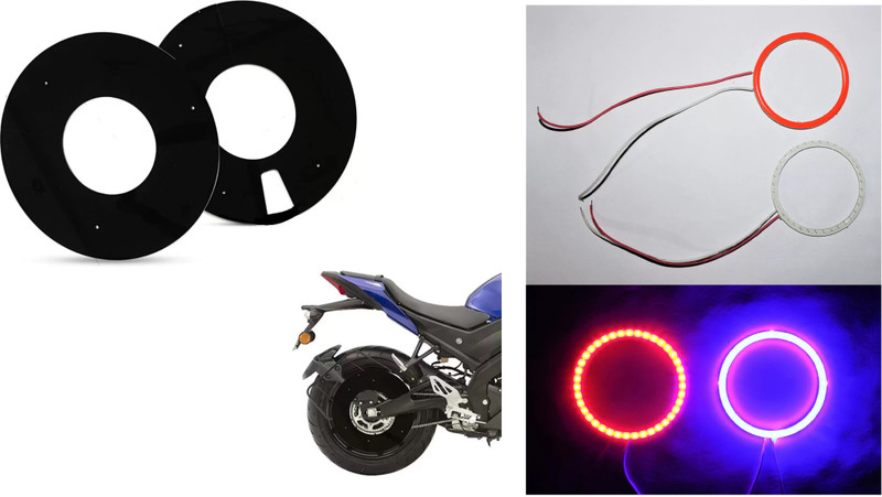 acube mart RS 200 ring light blue red cops with Acrylic WHEEL DISC cover for 17inch wheel Projector Lens