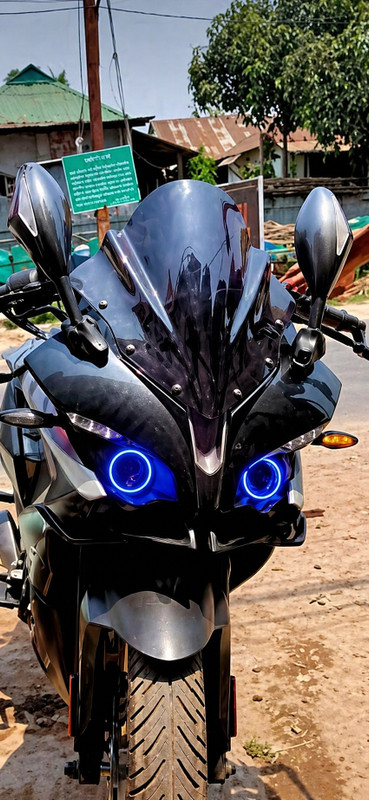 Favoto 2PC/SET UNIVERSAL CAR BIKE DRL Daytime Running Light Angle Eyes Led Projector Lens
