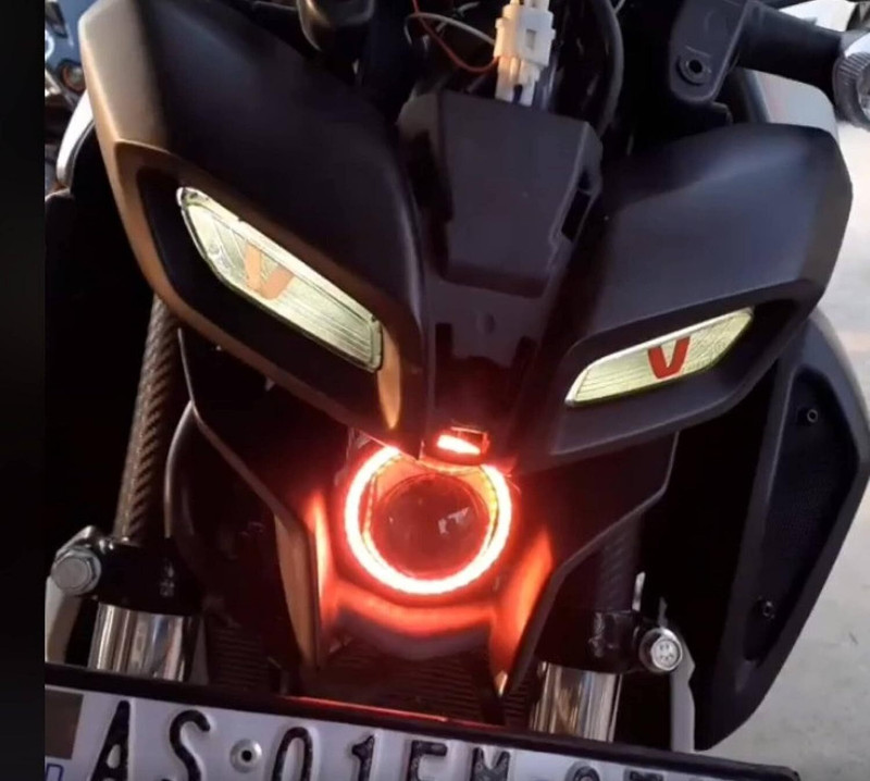 VermsBikers Bike Projector Lens Led 60mm Ring Light Red 1pc Projector Lens